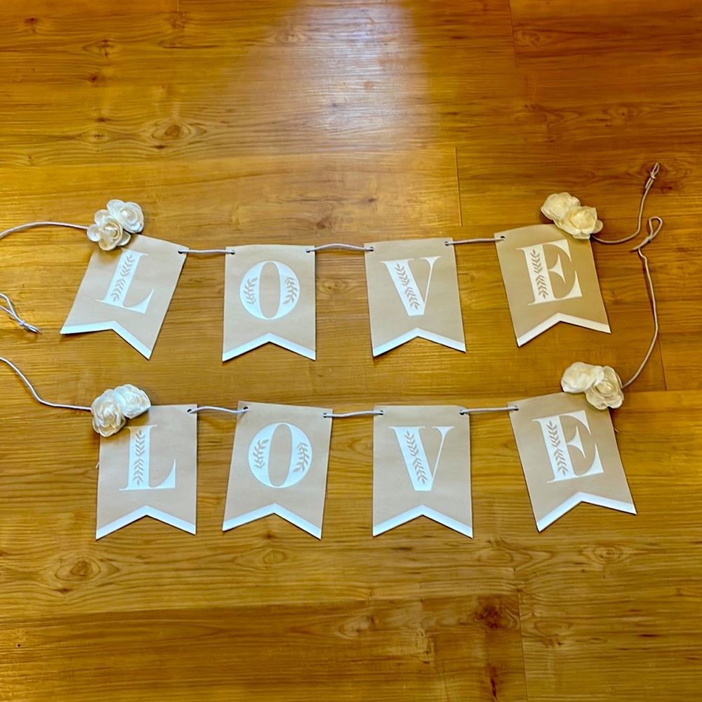 Love Banner Bridal Shower/Wedding Decor